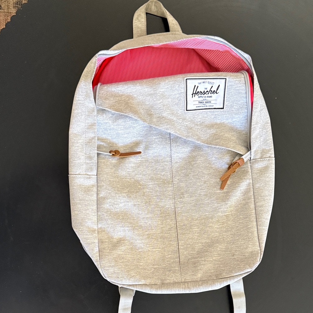 Herschel Supply Company Light Gray Backpack with Red Lining
